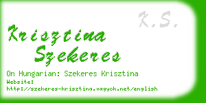 krisztina szekeres business card